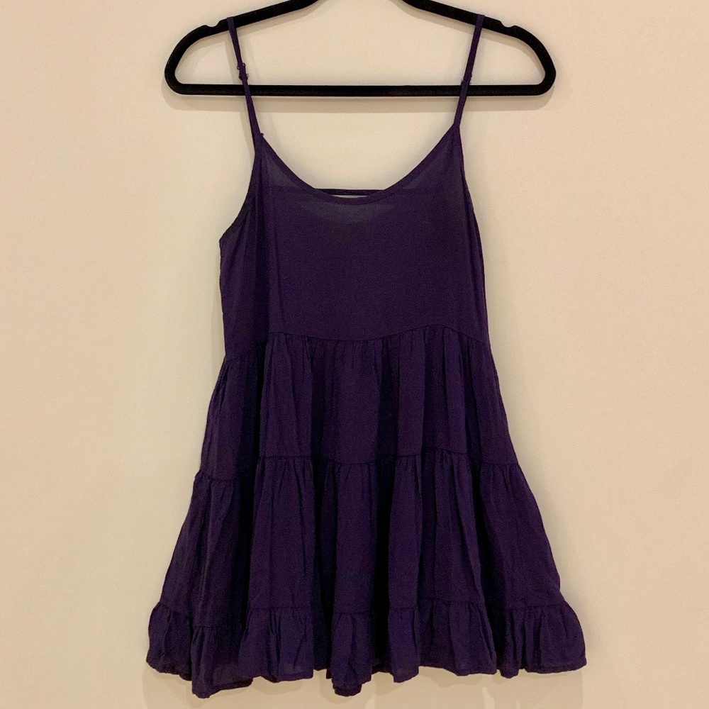 Tiered Mini Dress - Navy - Forever 21